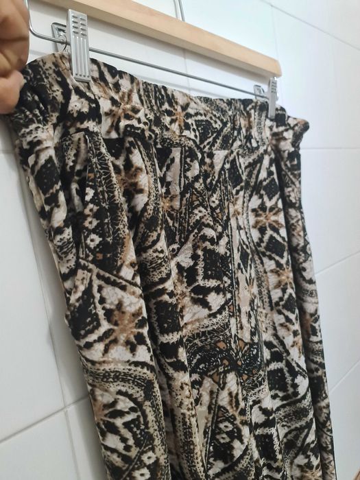 Calças Baggy XXL Senhora | Calças Largas Estampadas Casual Lounge Pants