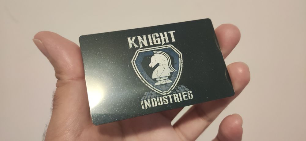 Knight Rider - conjunto Carta de condução em metal e pins