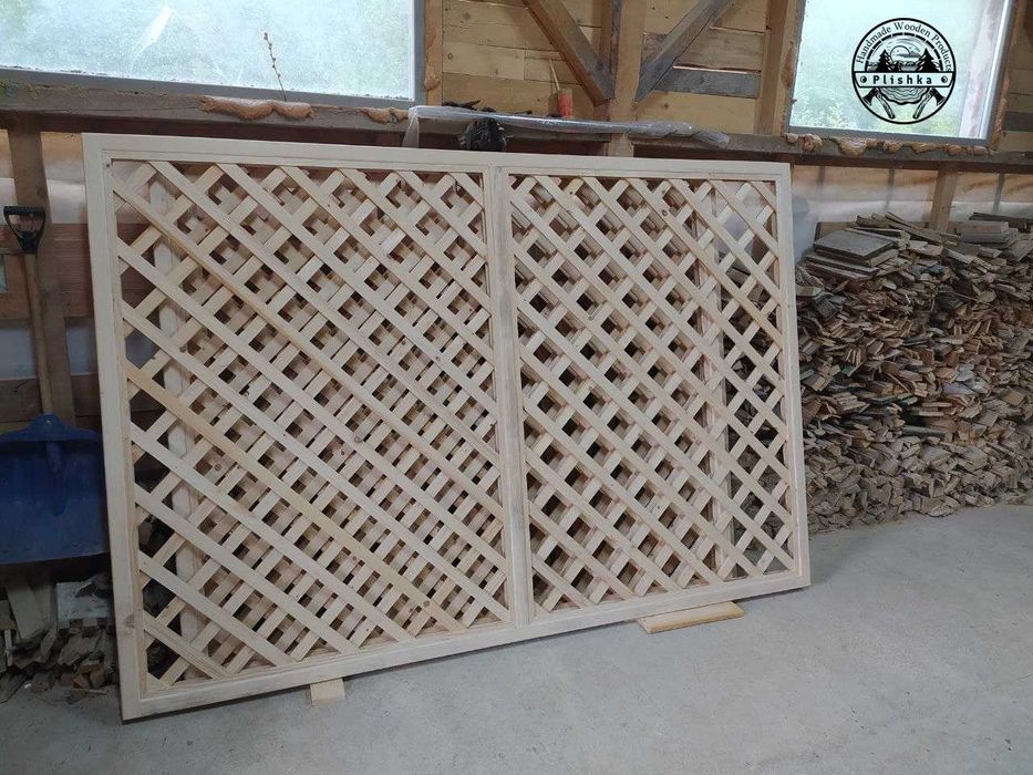 Перегородки,сітки з дерева,перестінки в альтанку