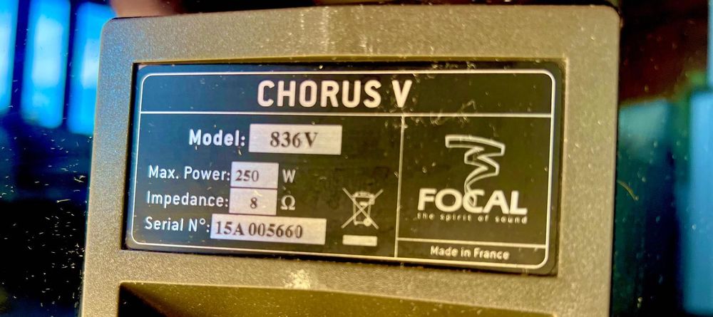 Alto-falantes Hi-Fi Focal Chorus 836V 250W RMS em excelente estado