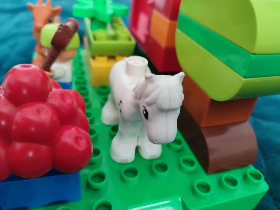 LEGO Duplo oryginalne rolnik, koń, koza, dom z pozostałymi klockami