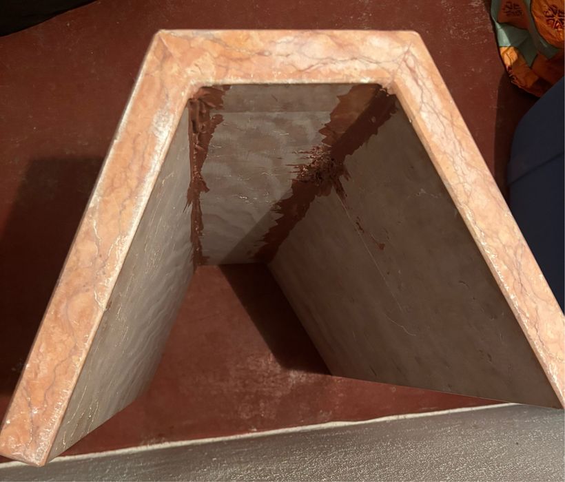 Mesa apoio mármore rosa