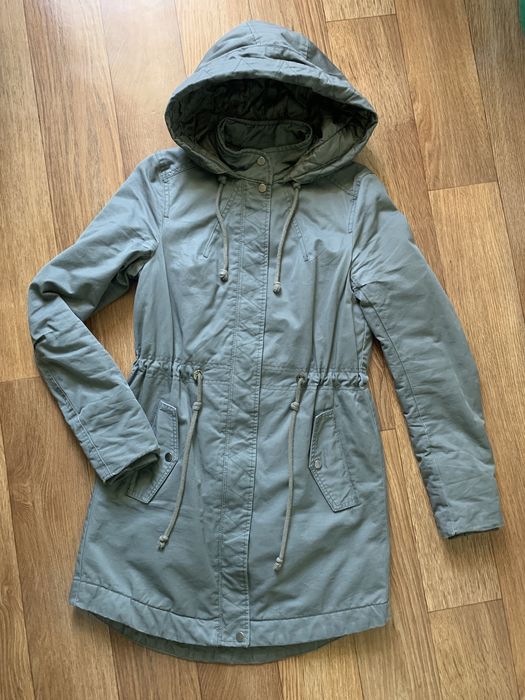 Женская парка H&M хаки, куртка, ветровка, карточка
