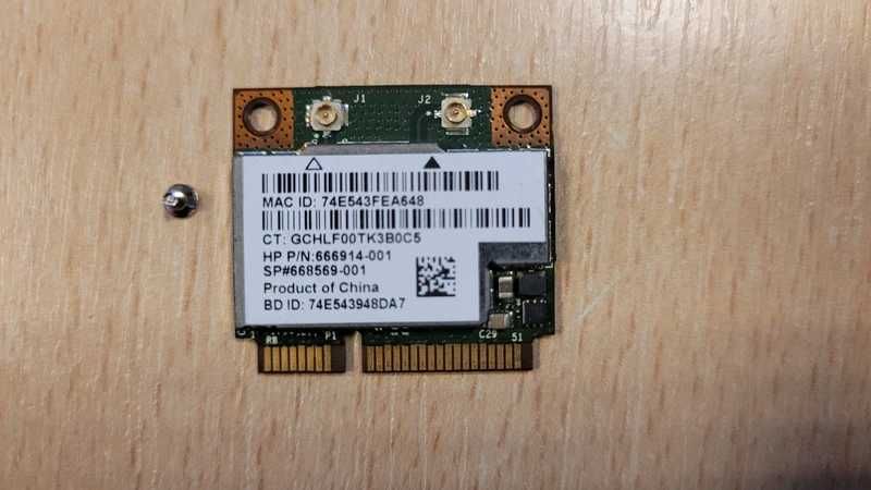 Karta Wi-Fi Bluetooth Broadcom BCM943228HMB mini PCI-E HP 668564-001