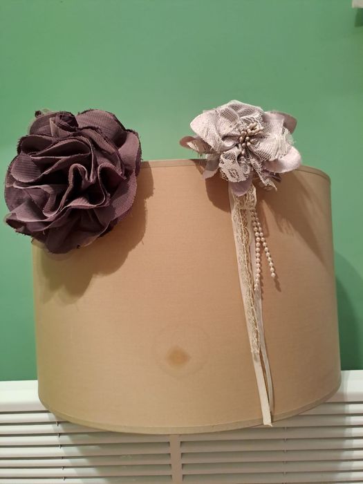 Abażur klosz na lampę ecru / jasny beż, średnica 40cm