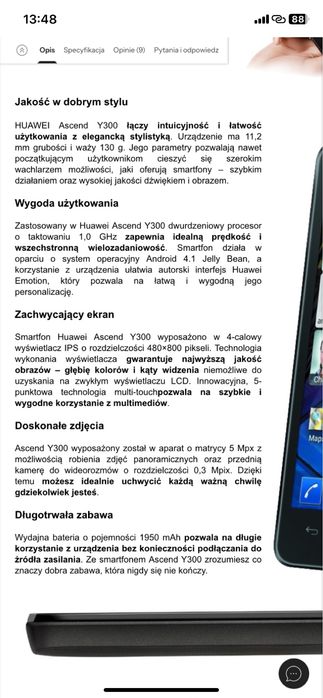 Smartfon Huawei Y300