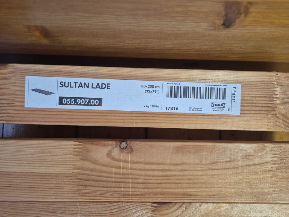 Łózko rozsuwane dzieciece IKEA Leksvik rama z dnem