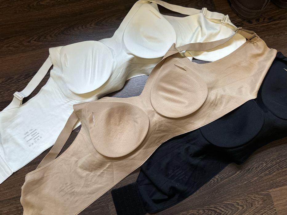 Бюстгальтер безшовний ХХL  3ХL гладкий топ 3 шт великий розмір