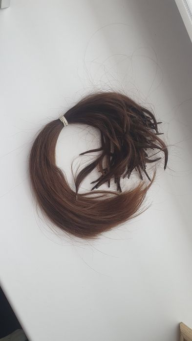 Włosy doczepiane, kitka kucyk do przedłużenia brązowy