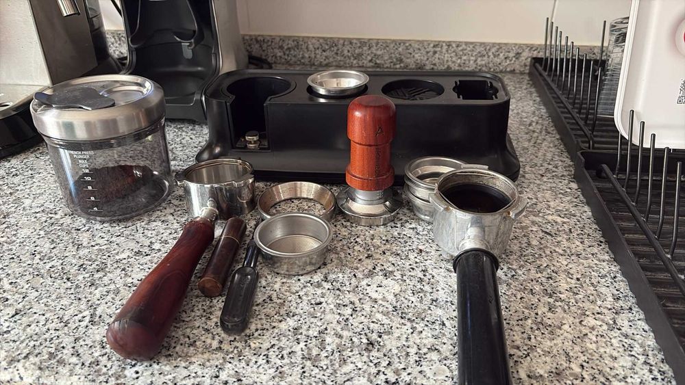Setup completo Espresso – De'Longhi Dedica + Sage Smart Grinder Pro + acessórios