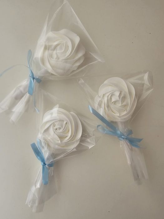 15 szt + 2 szt lizaki bezowe zestaw podziękowanie komunia