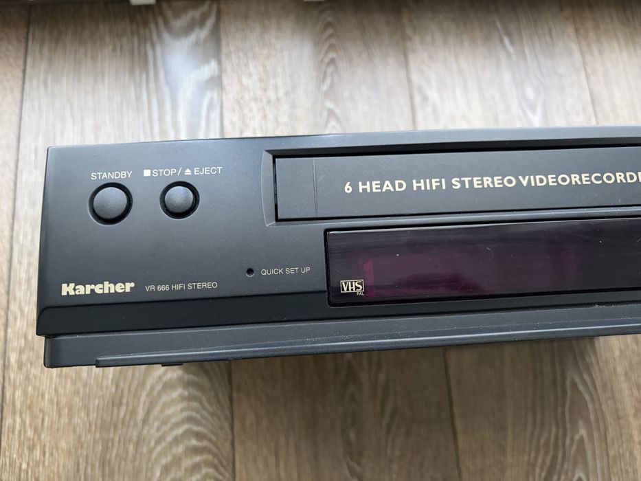 Magnetowid VHS Karcher VR 666 Hi-Fi Stereo – 6 głowic, sprawny