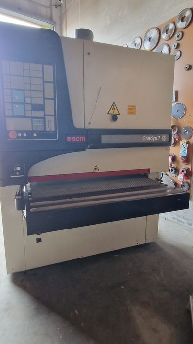 Lixadeira calibradora scm sandya 1300 rolo em aço