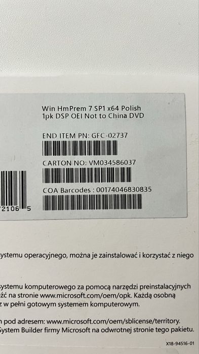 System Windows Home Premium 7 SP1 x64