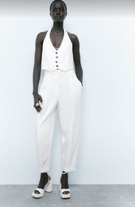 Calças brancas zara