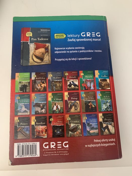 Opracowania lektur i wierszy greg