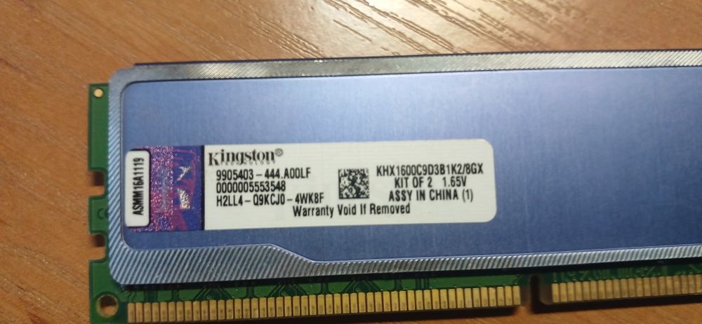 DDR3 Kingston  HYPER BLU 8 Gb
