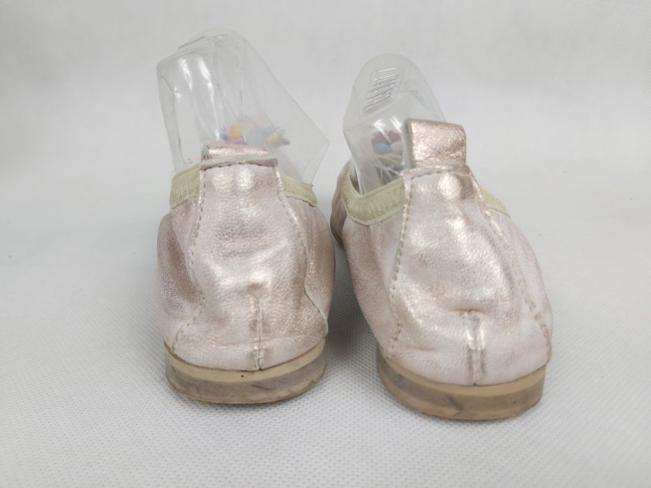 Skórzane balerinki R.POLAŃSKI różowe przecierane 37 półbuty baletki