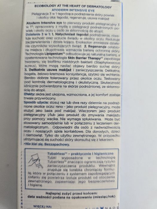 Atoderm intensive eye