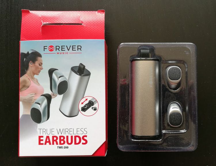 Słuchawki bezprzewodowe Forever TWE-200 srebrne