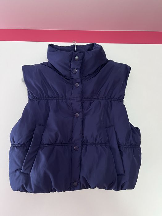 Bezrękawnik/kamizelka krótka damska granatowa H&M roz S