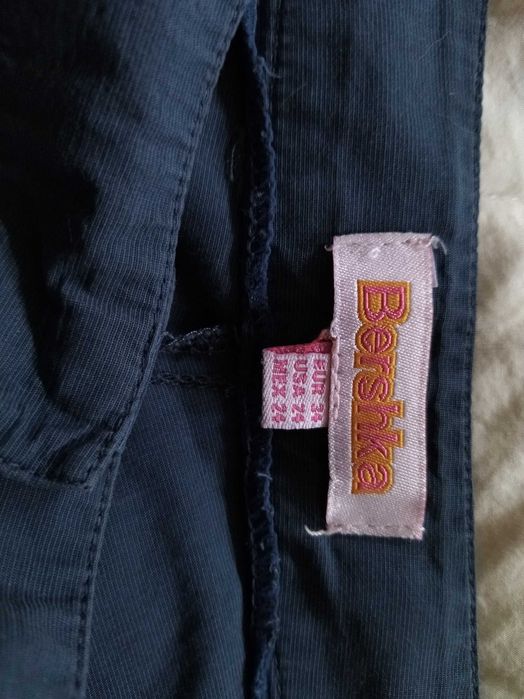 Calças de verão retas azuis