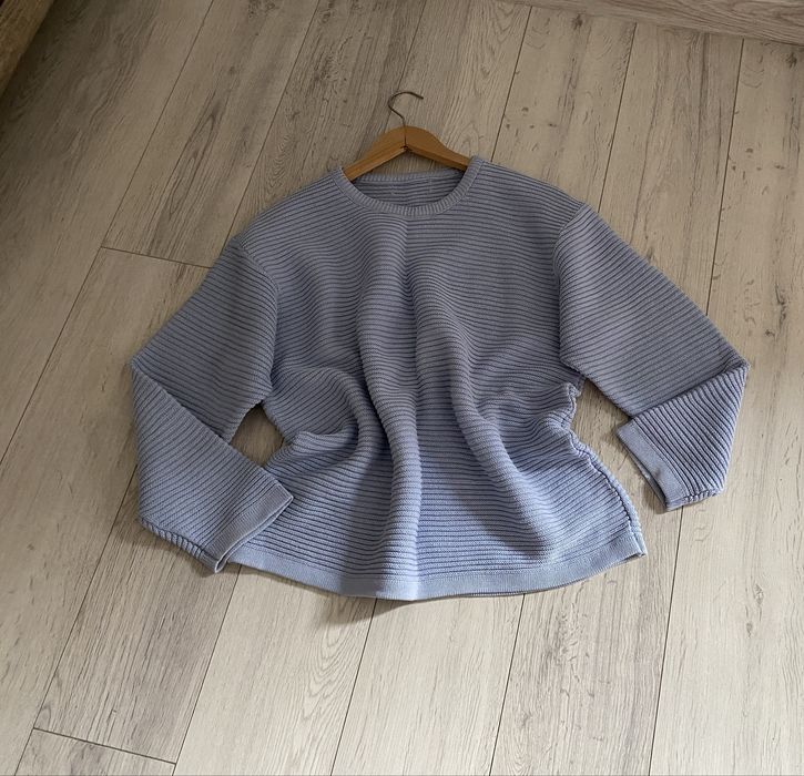 Niebieski sweter Blue baby 38/M -42/XL 50% bawelna  oversize