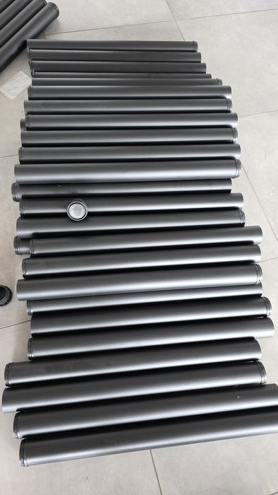 Nóżki do mebli stołów biurek czarny mat 58szt - 70cm, 5szt - 81 cm