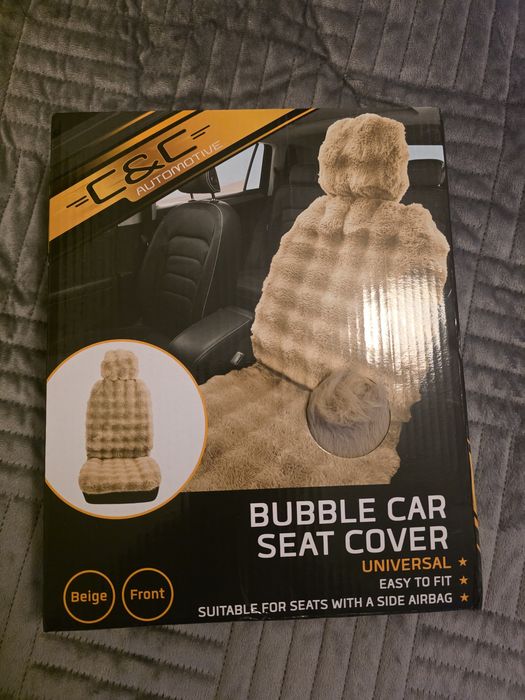 Bąbelkowy pokrowiec na fotel samochodowy C&C Automotive Beżowy / Puszysty