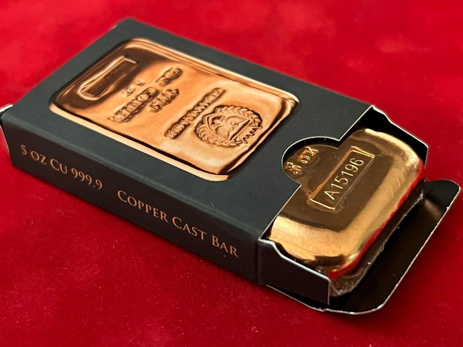 Мідна монета 5 унцій! GERMANIA MINT Голограма. Проба 999,9 (155,5грам)