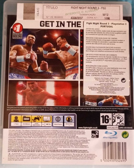 Jogo "Fight Night Round 3" (PS3)