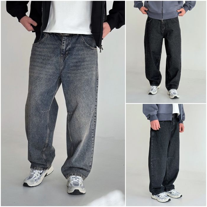Джинси чоловічі широкі baggy jeans vintage, штани баггі | Джинсы багги мужские широкие Джынсы беги 90 х реп ск8 Штаны rap pants sk8 y2k | Розмір L