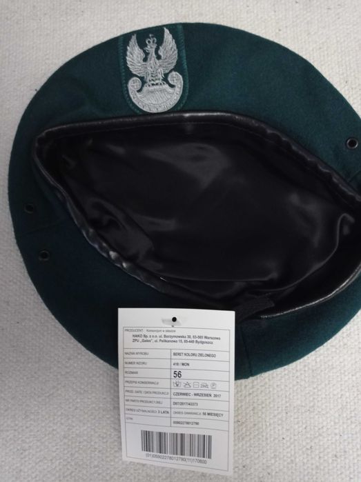 Beret zielony Kapelusz wojskowy Czapka zimowa Gogle