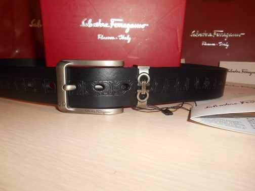 Salvatore Ferragamo pasek firmowy, skóra naturalna, Włochy 173