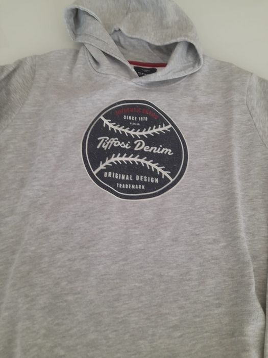 Sweatshirt cardada cinzenta rapaz 13/14 Tiffosi