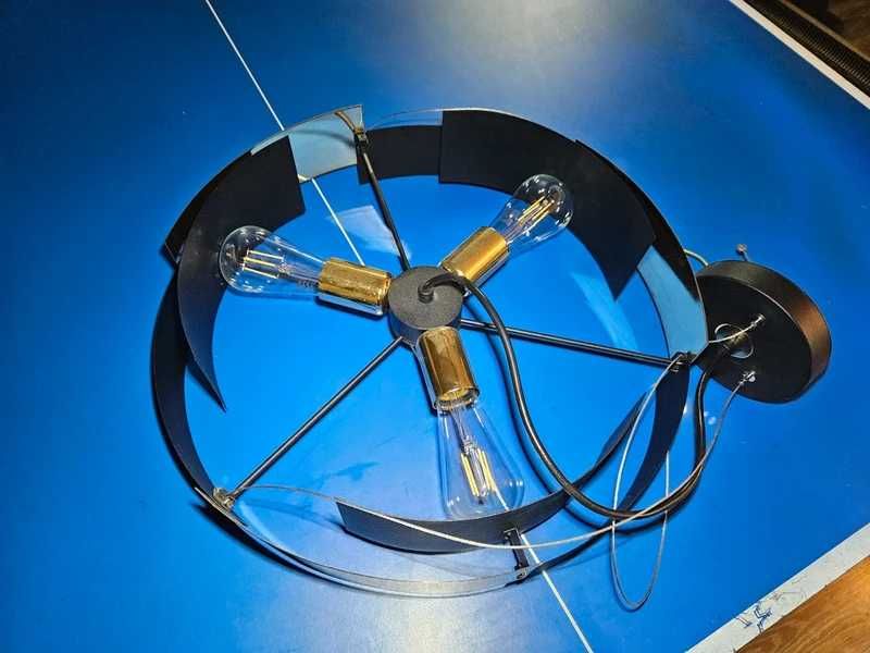 TORI Lampa wisząca czarno-złota