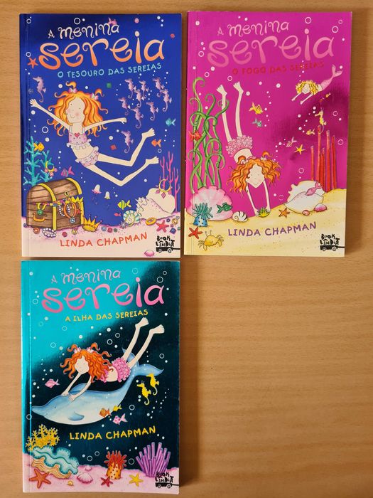 3 livros da coleção infantil "A Menina Sereia" de Linda Chapman