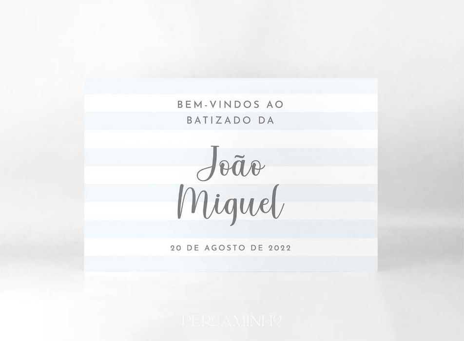 Placa de Boas-Vindas em PVC - Para Batizados, Casamentos e Eventos