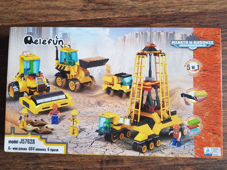 Nowe klocki plac budowy Elefun