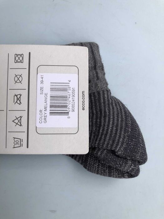Skarpety ECCO EVERYDAY CREW SOCK r.39-41 Nowe Wełna Merino 42-47 szare