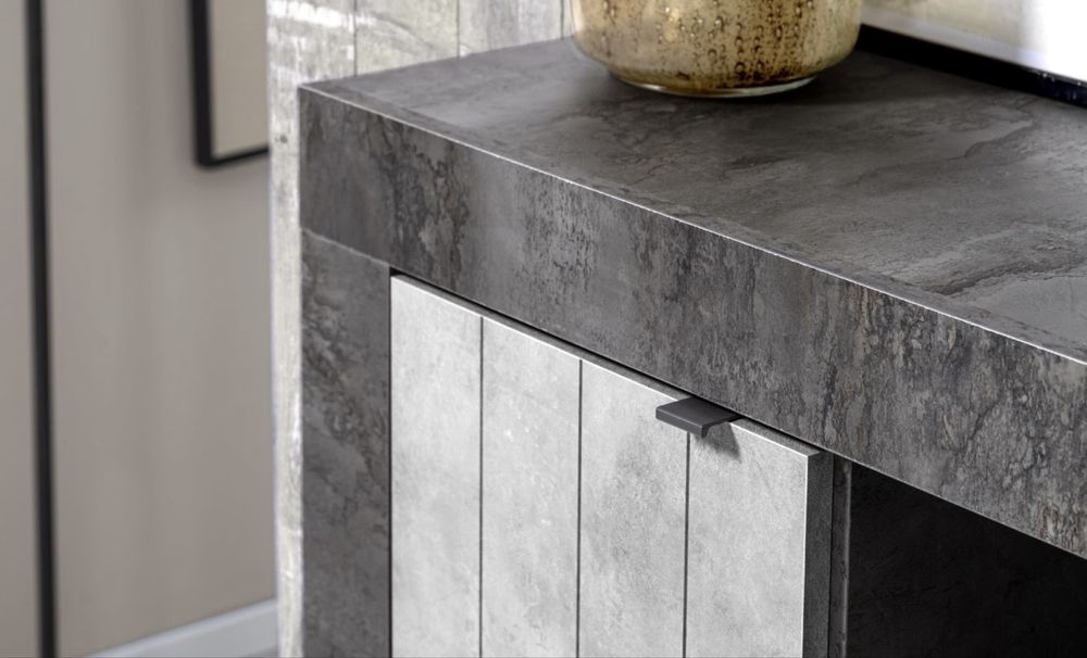 Estante TV URBINO - Cor: Betão Escuro e Betão Claro