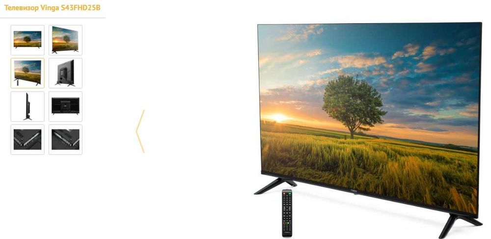 Телевизор Vinga S43FHD25B Android TV НОВИЙ Гарантія