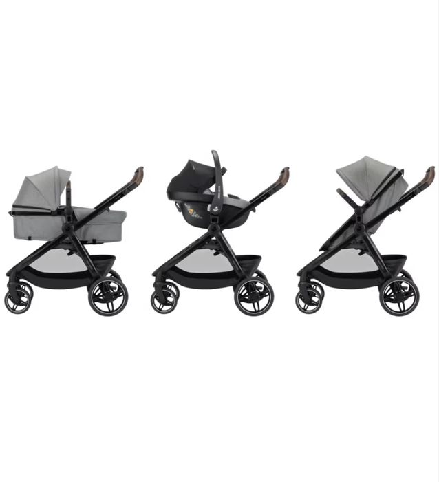 Carrinho de Bebé Trío MAXI-COSI Zelia S (Cinzento - 3 em 1)