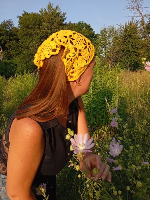 Бавовняна в'язана хустина