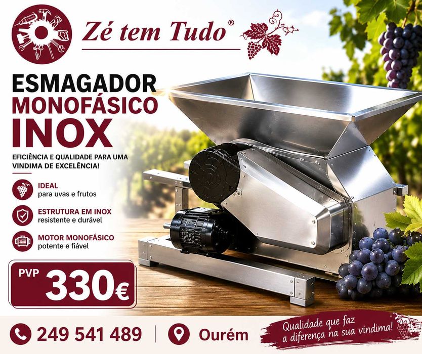 Esmagador Monofasico Inox - NOVO