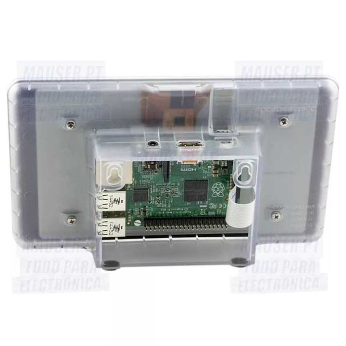 Ecrã TFT tátil 7" para raspberry pi 3 + Caixa (parede ou secretária)