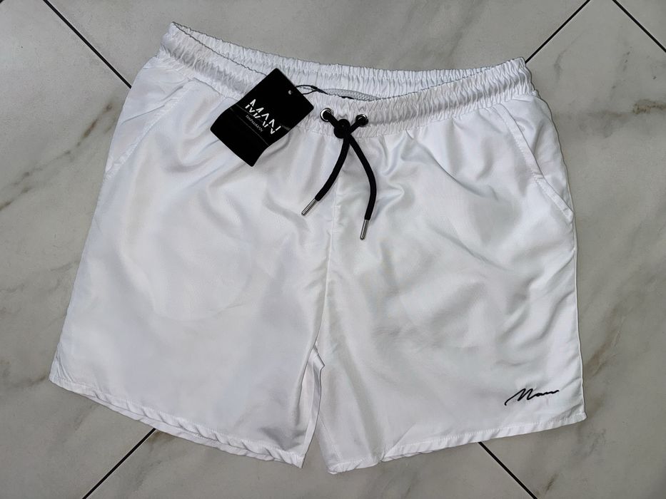 Мужские стильные белые плавательные шорты Boohoo m (46-48)