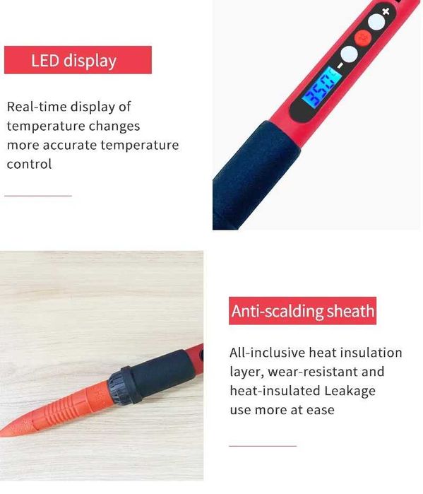 Паяльний набір 80вт паяльник Lefavor 936R LF936 80w набір для пайки