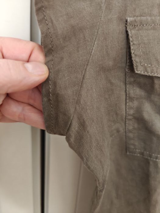 Solar bluzka len khaki nowa i spódnica