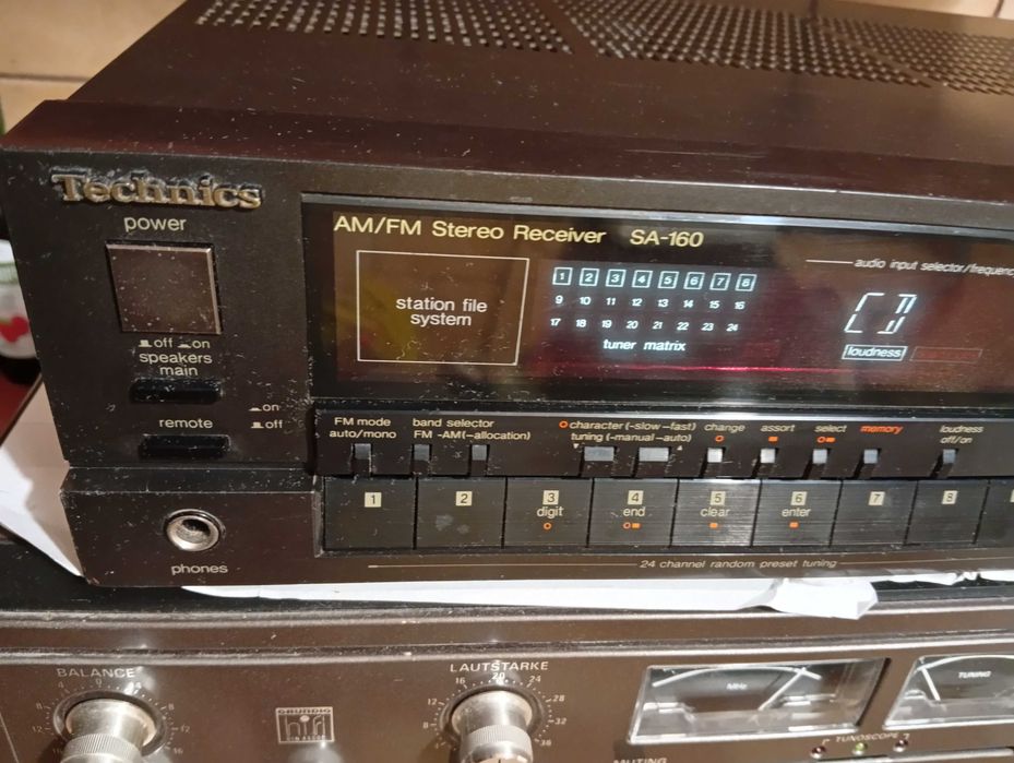 Amplituner TECHNICS SA-160 z korektorem graficznym, HiFi, 2 x 40 Wat
